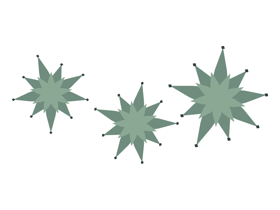 Agave drawn along a curved stroke