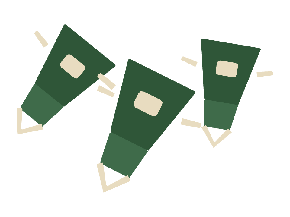 Apron drawn along a curved stroke