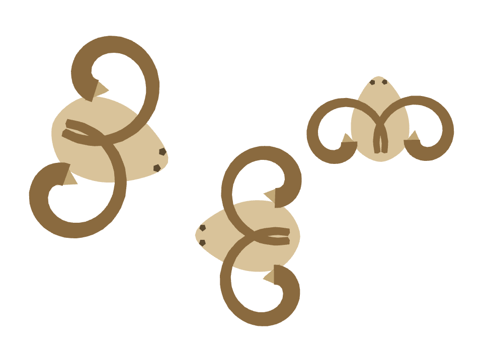 Aries Ram drawn along a curved stroke