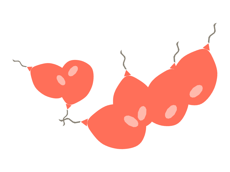 Balloon drawn along a curved stroke