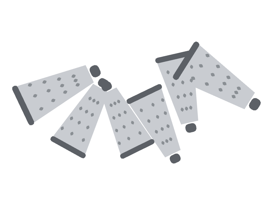 Box Grater drawn along a curved stroke