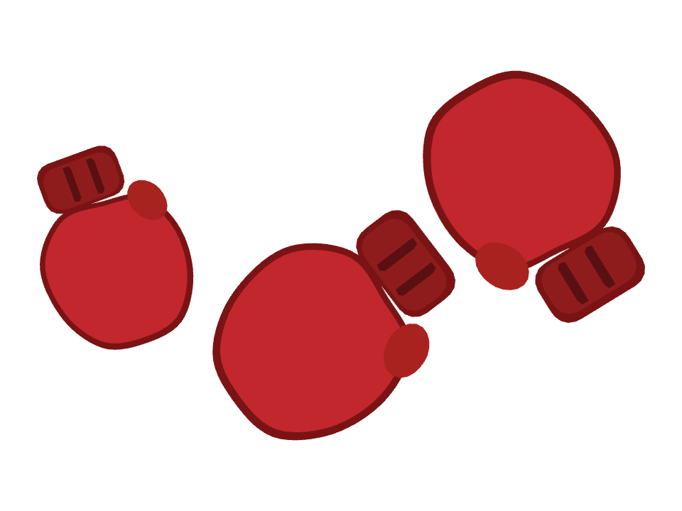 Boxing Glove drawn along a curved stroke