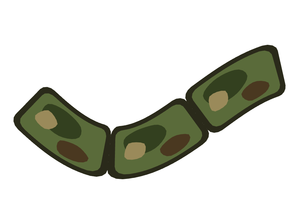 Camouflage Patch drawn along a curved stroke