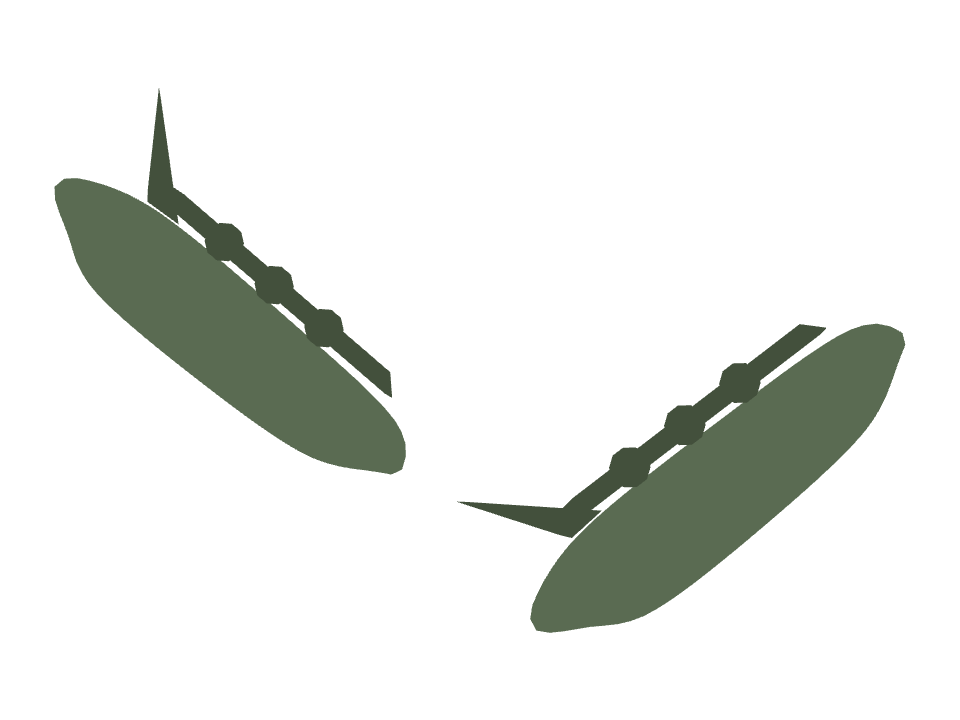Cargo Plane drawn along a curved stroke