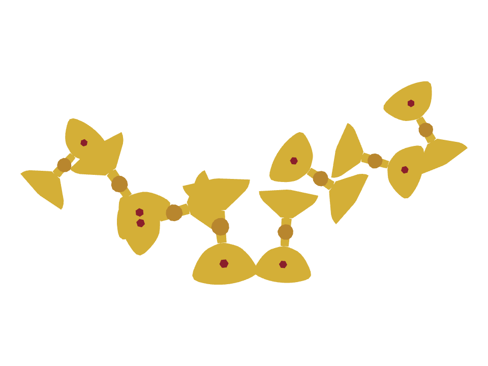 Chalice drawn along a curved stroke