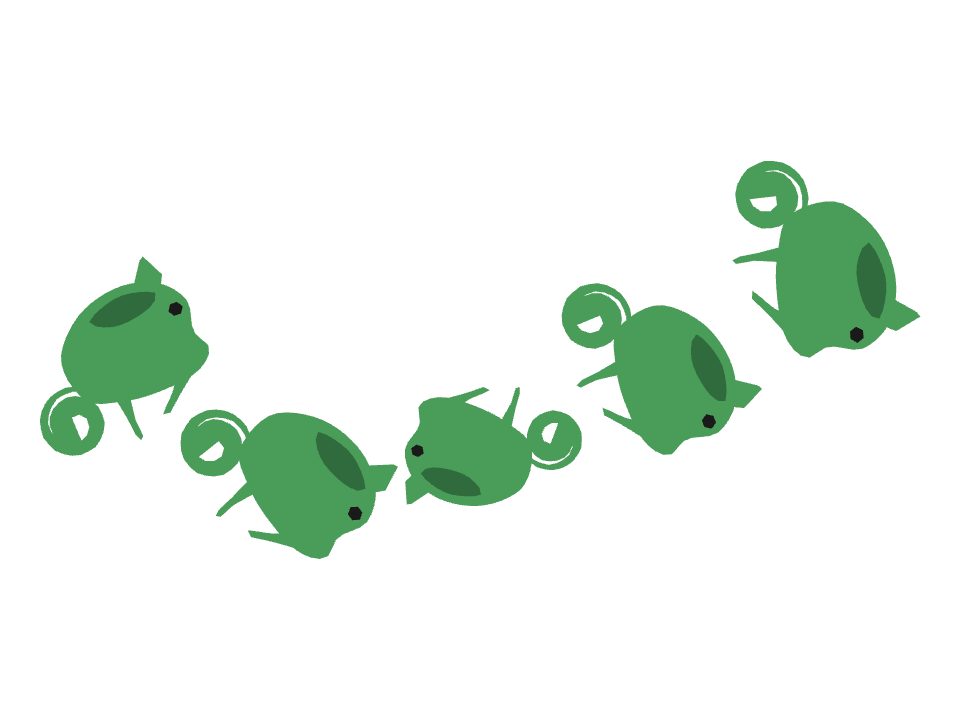 Chameleon drawn along a curved stroke