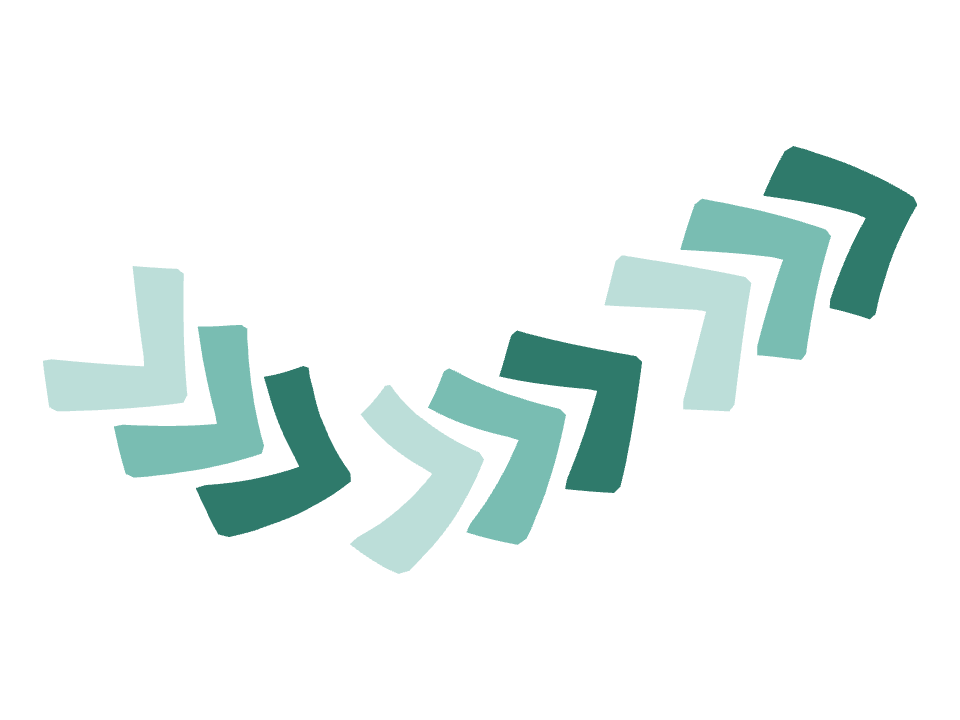 Chevron Arrow drawn along a curved stroke