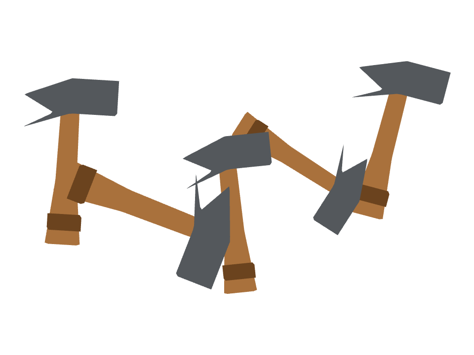Claw Hammer drawn along a curved stroke