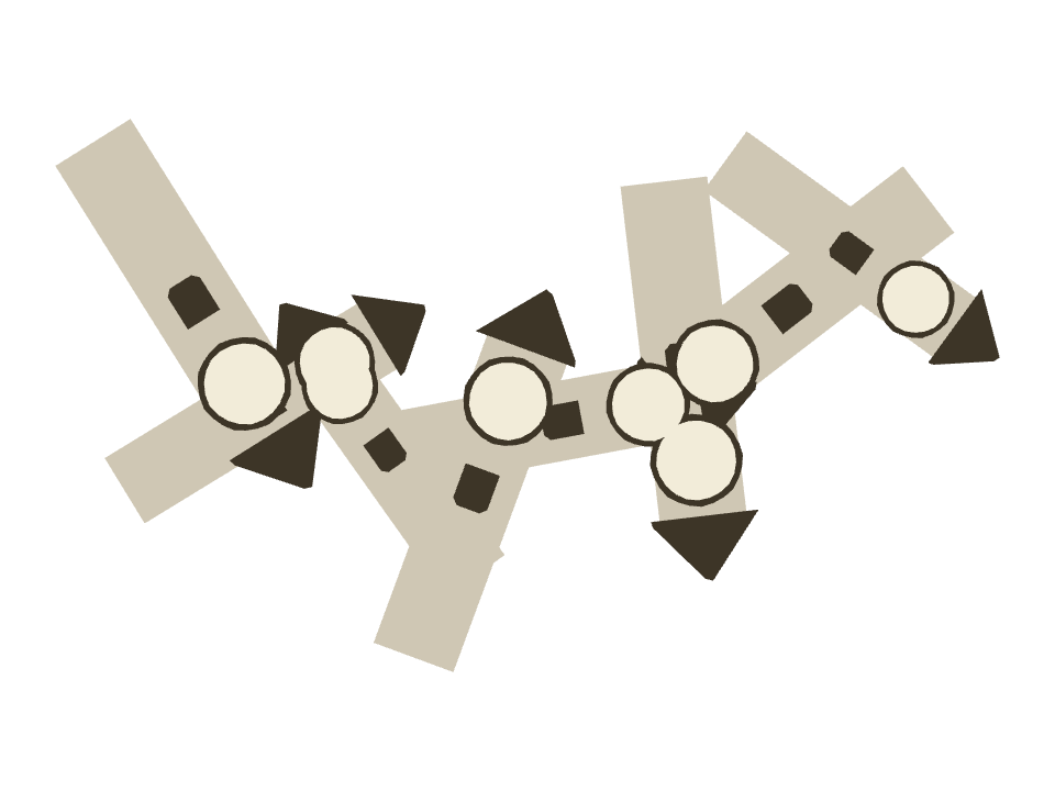 Clock Tower drawn along a curved stroke