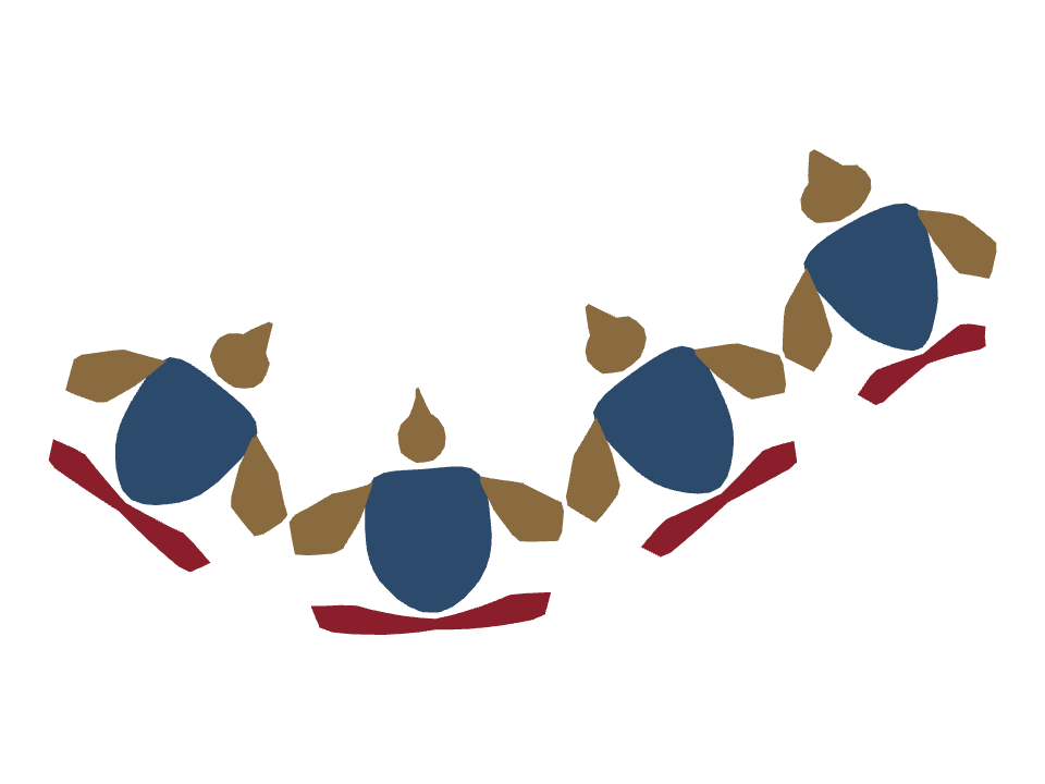 Coat of Arms drawn along a curved stroke