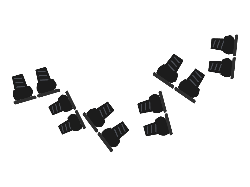 Combat Boots drawn along a curved stroke