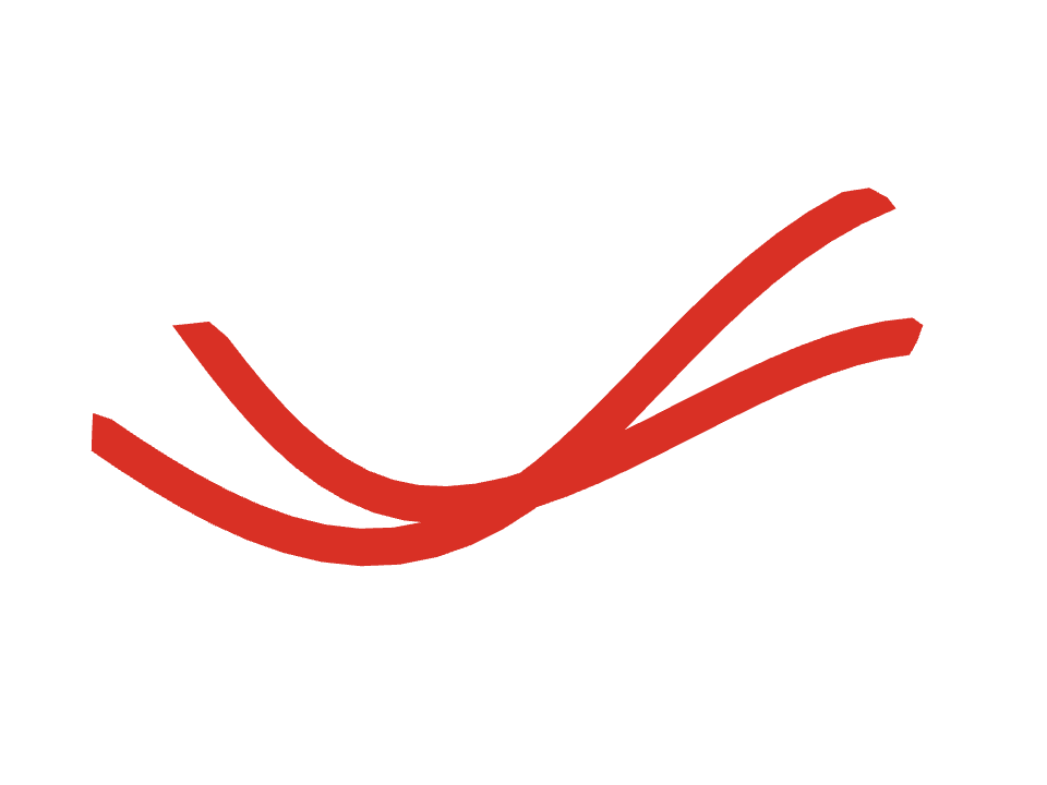 Cross out drawn along a curved stroke