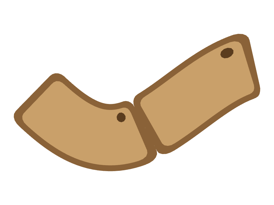 Cutting Board drawn along a curved stroke