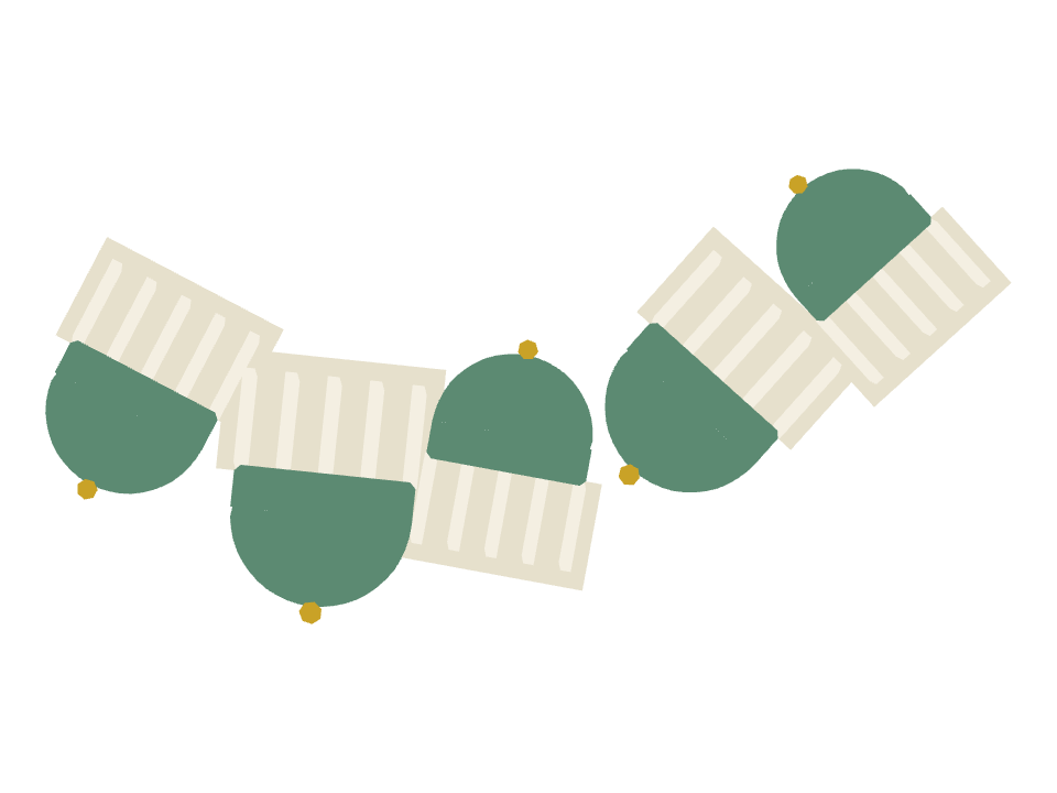 Dome Building drawn along a curved stroke