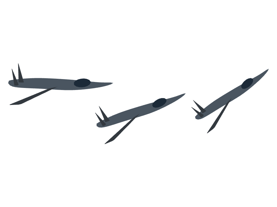 Fighter Jet drawn along a curved stroke