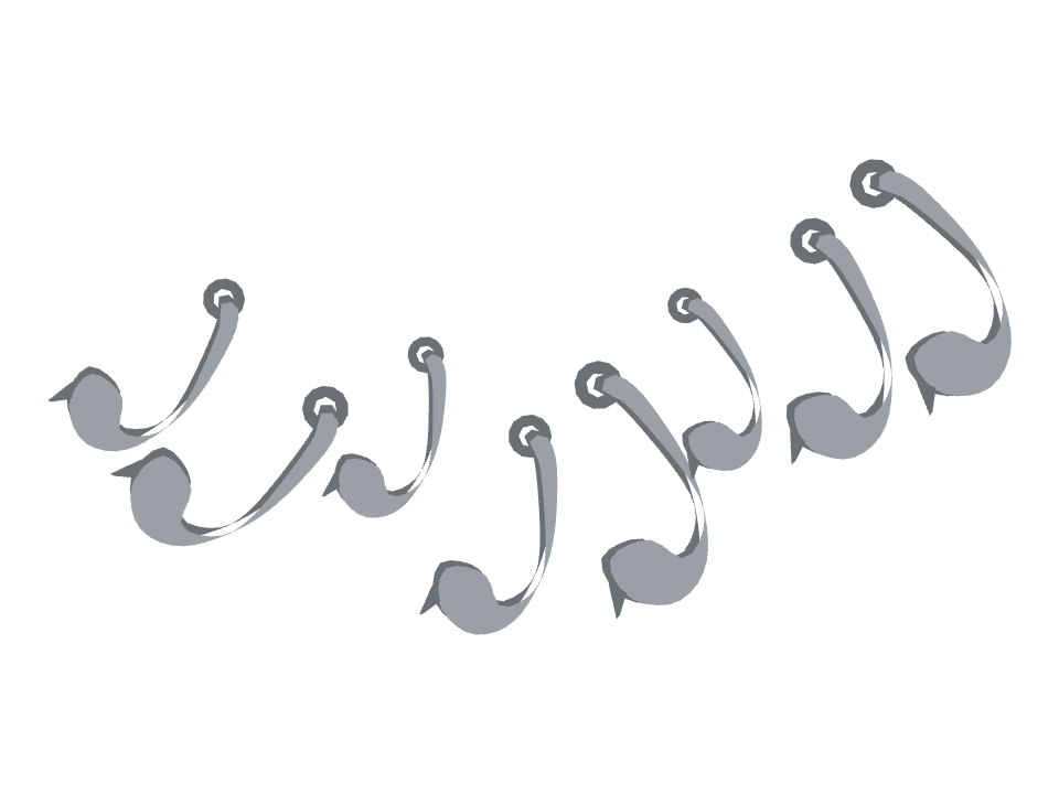 Fisherman Hook drawn along a curved stroke