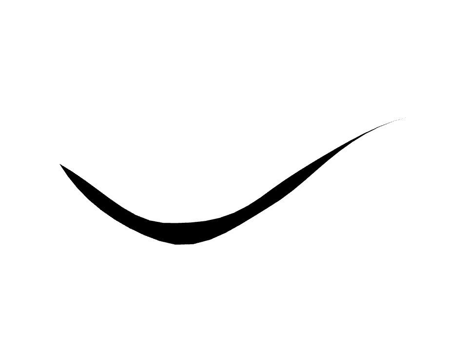 Flame drawn along a curved stroke