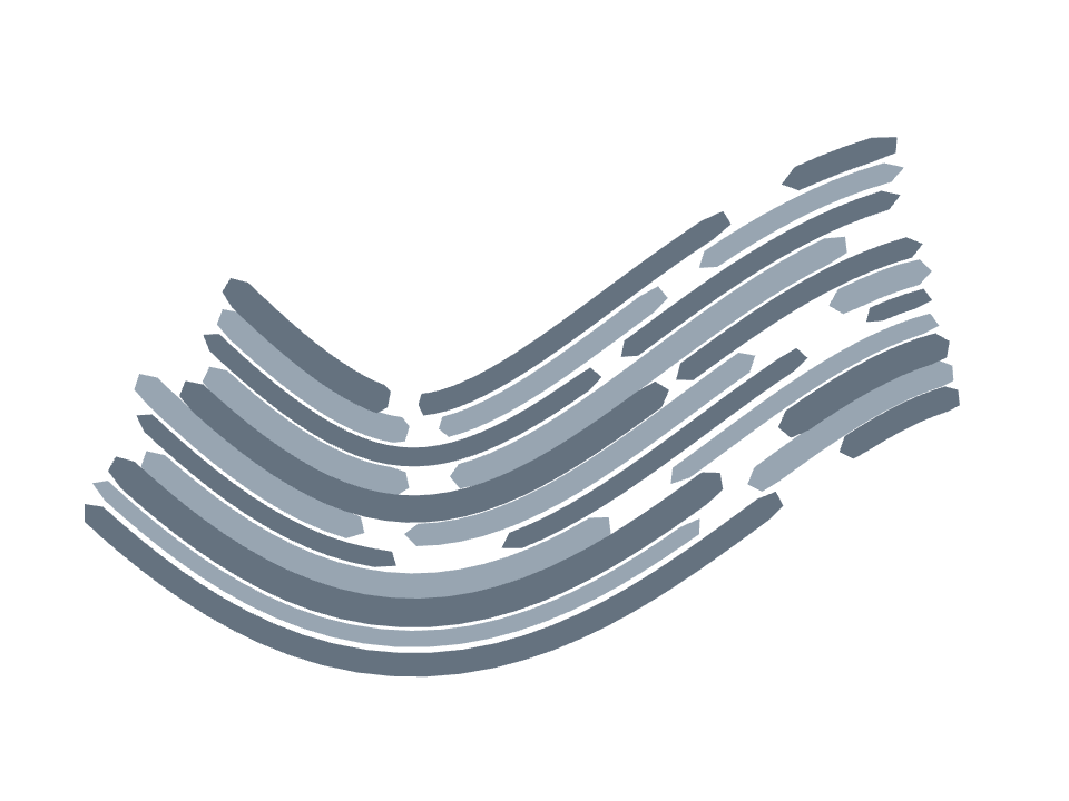 Fog bank drawn along a curved stroke