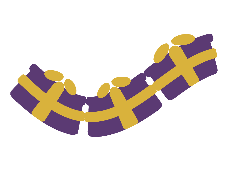 Gift Box drawn along a curved stroke