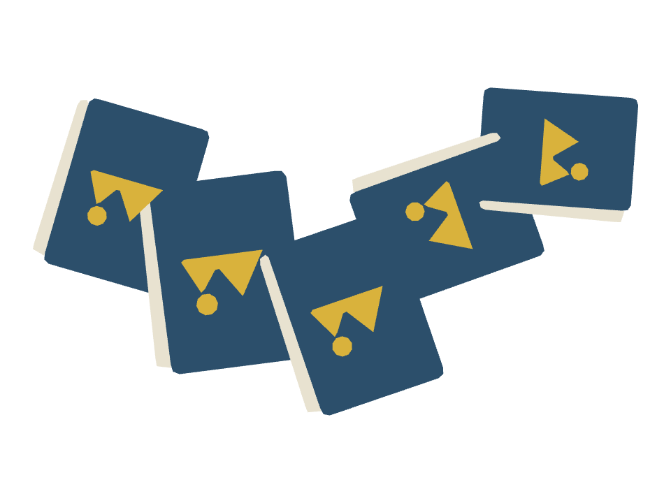 Guidebook drawn along a curved stroke
