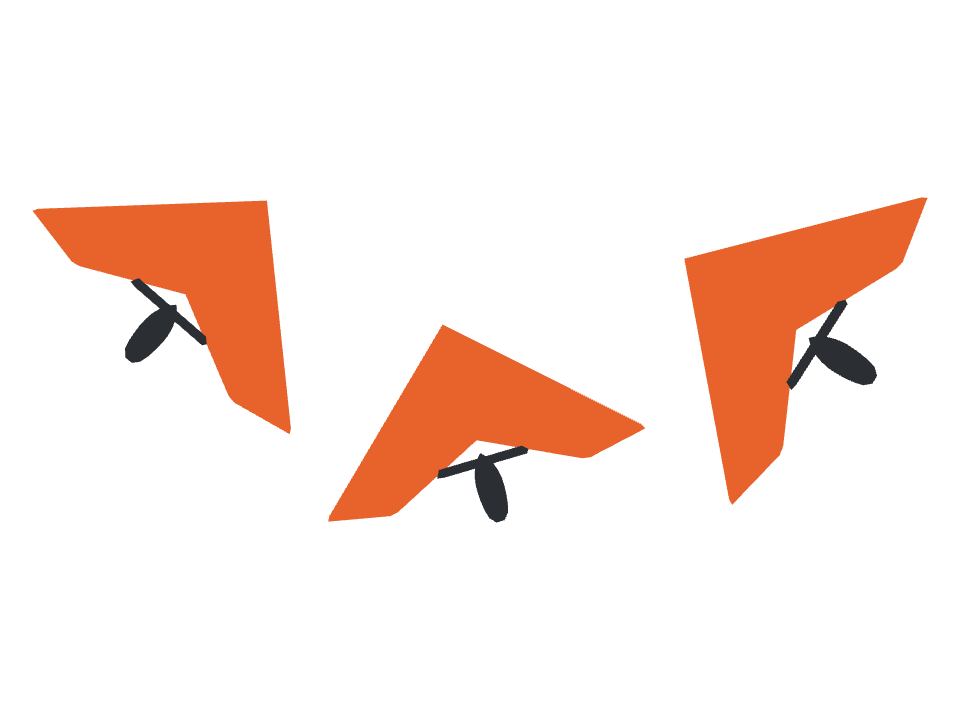 Hang Glider drawn along a curved stroke