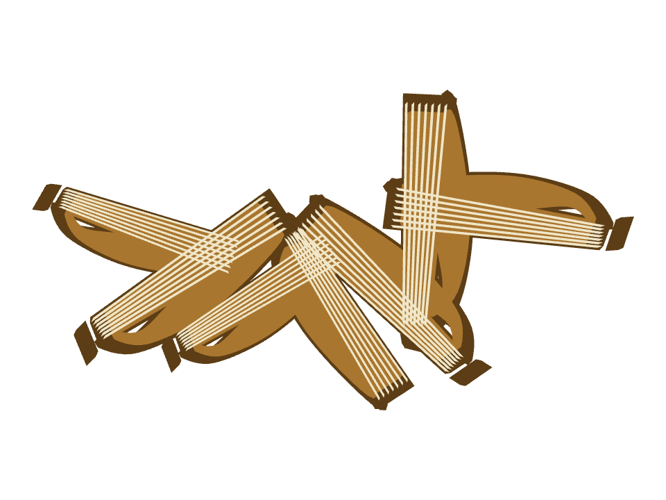 Harp drawn along a curved stroke