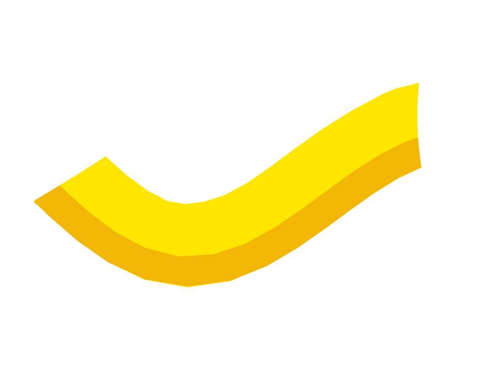 Highlighter swipe drawn along a curved stroke