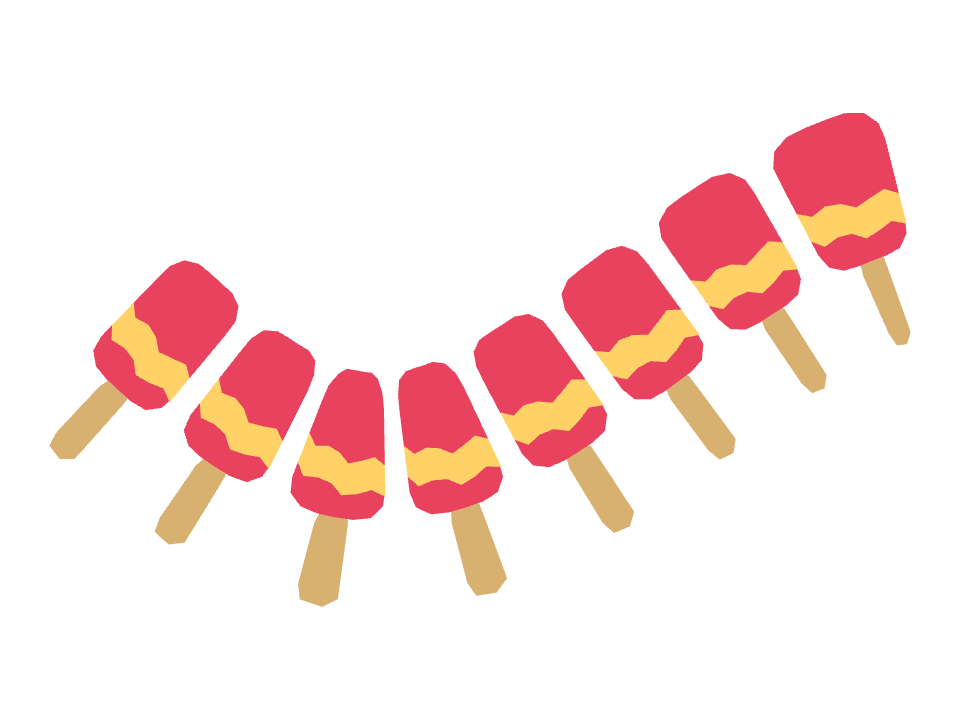 Ice lolly drawn along a curved stroke