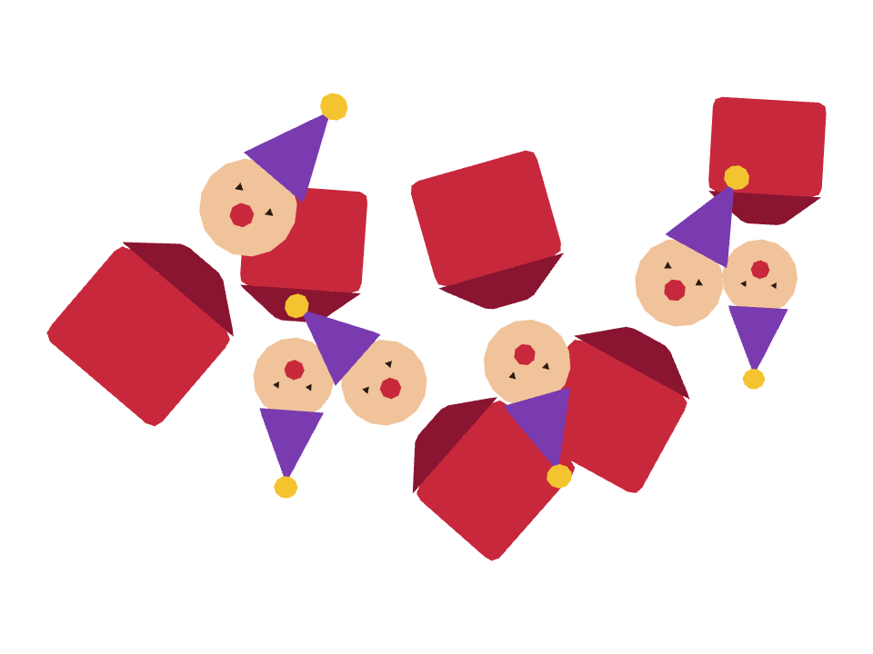 Jack In The Box drawn along a curved stroke