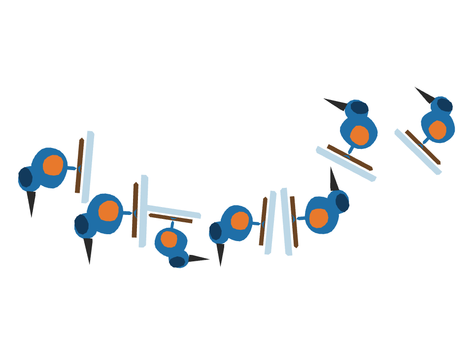 Kingfisher drawn along a curved stroke
