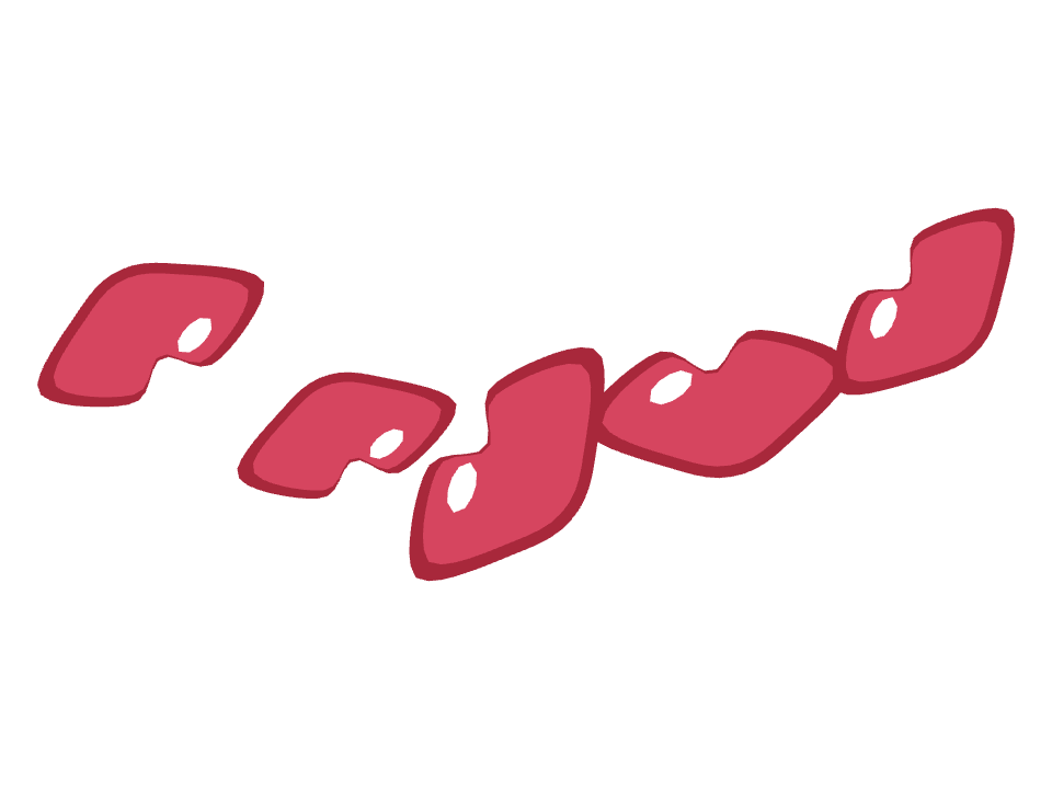 Kissing Lips drawn along a curved stroke