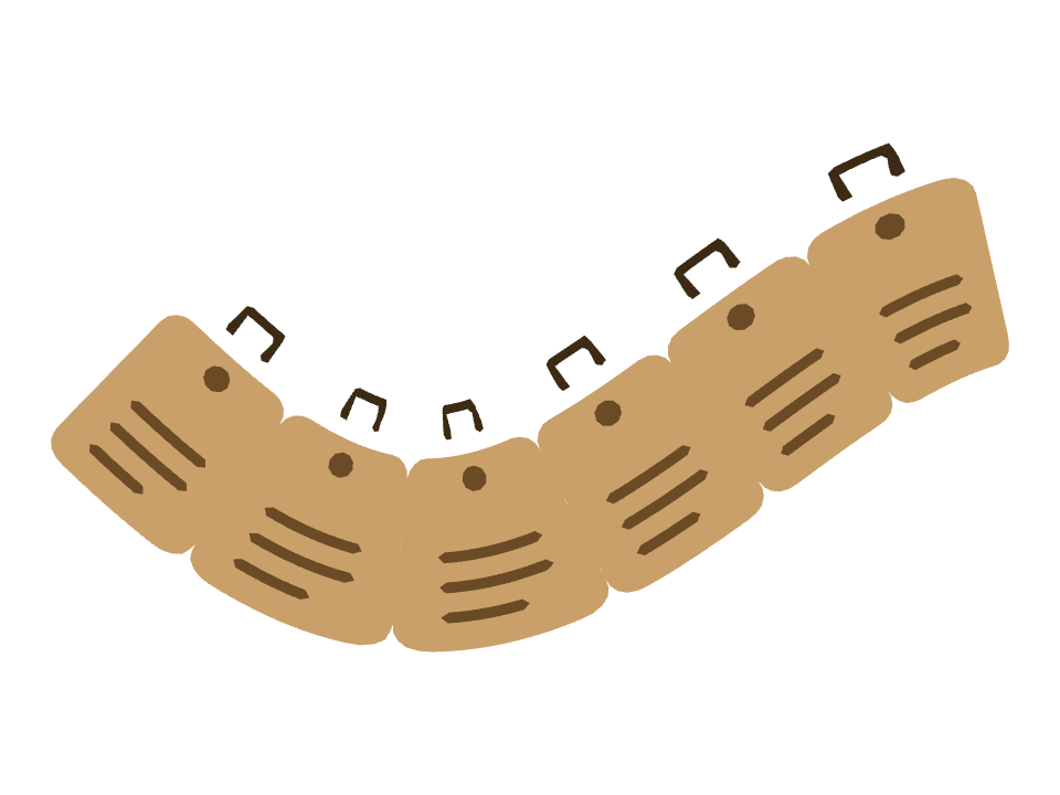 Luggage Tag drawn along a curved stroke
