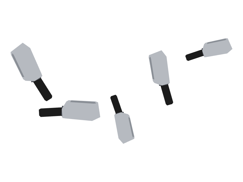 Machete drawn along a curved stroke