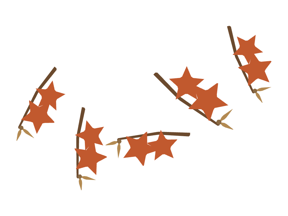 Maple Branch drawn along a curved stroke