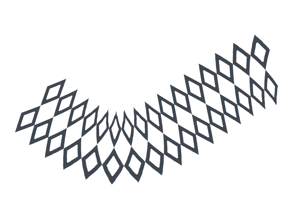 Mesh fence drawn along a curved stroke