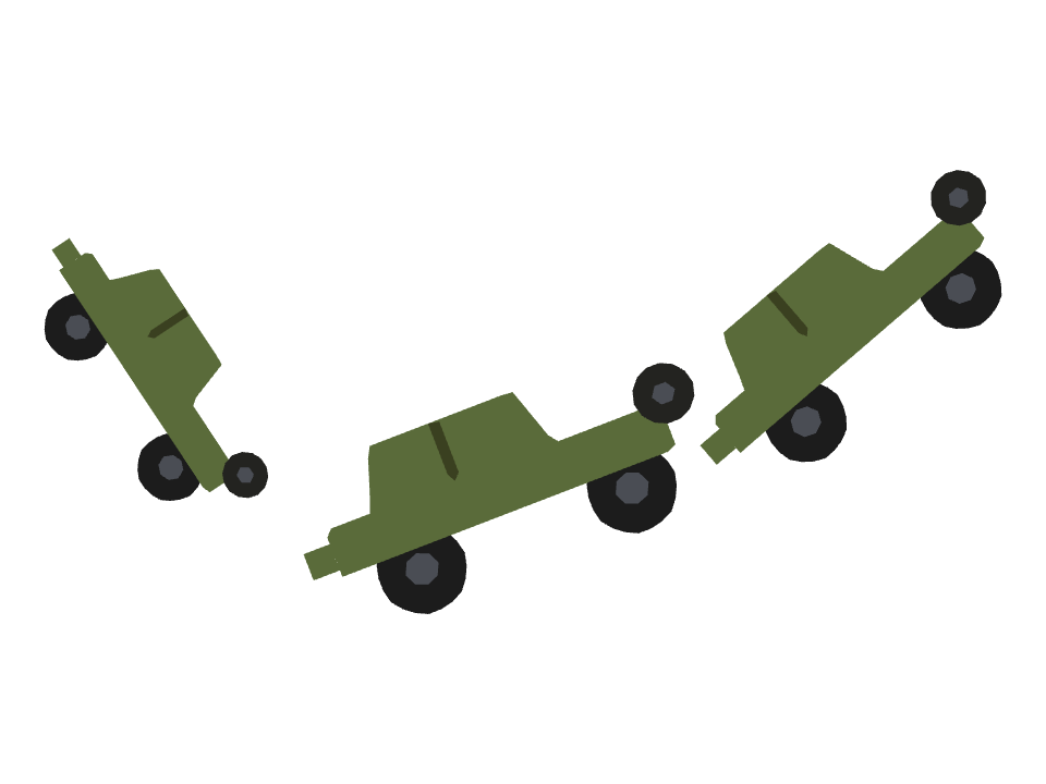 Military Jeep drawn along a curved stroke