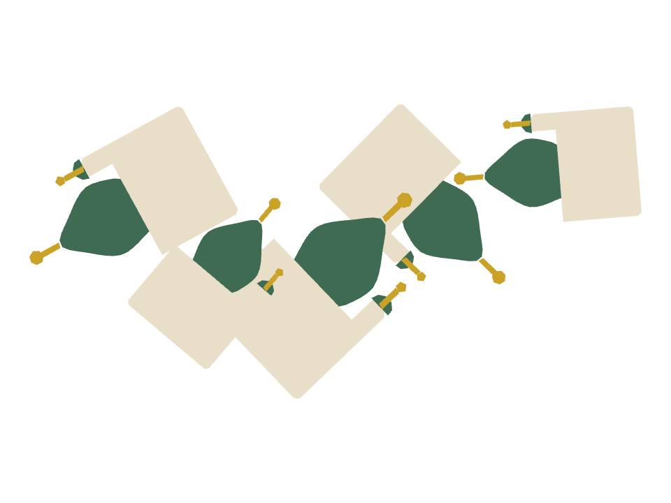 Mosque drawn along a curved stroke