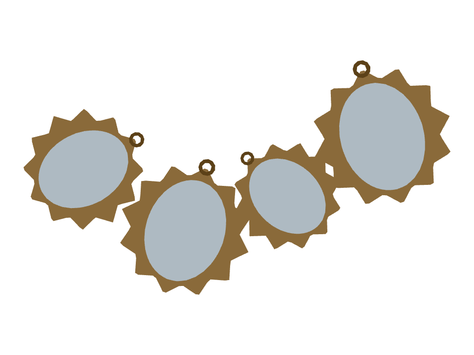 Ornate Mirror drawn along a curved stroke