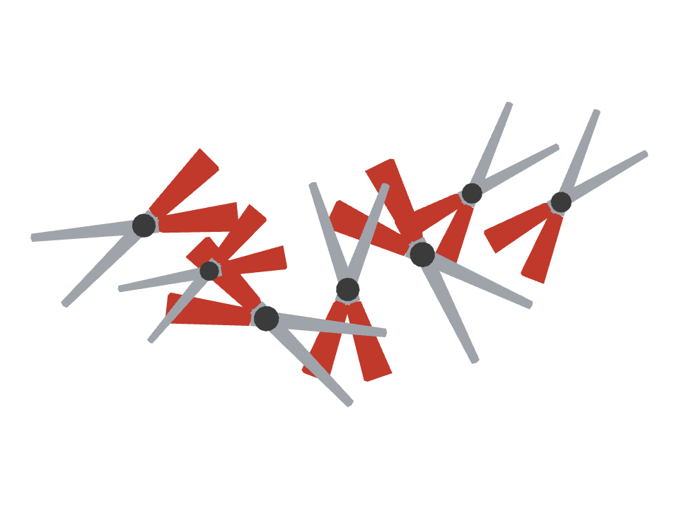 Pliers drawn along a curved stroke