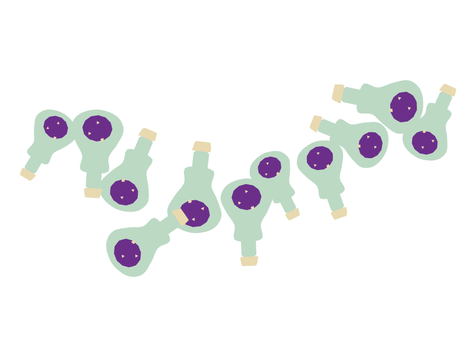Potion Bottle drawn along a curved stroke