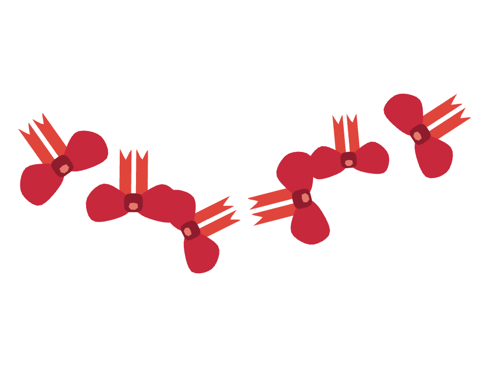 Ribbon Bow drawn along a curved stroke