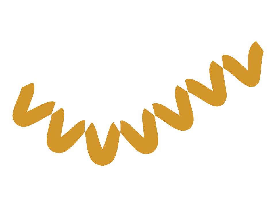 Ric rac drawn along a curved stroke