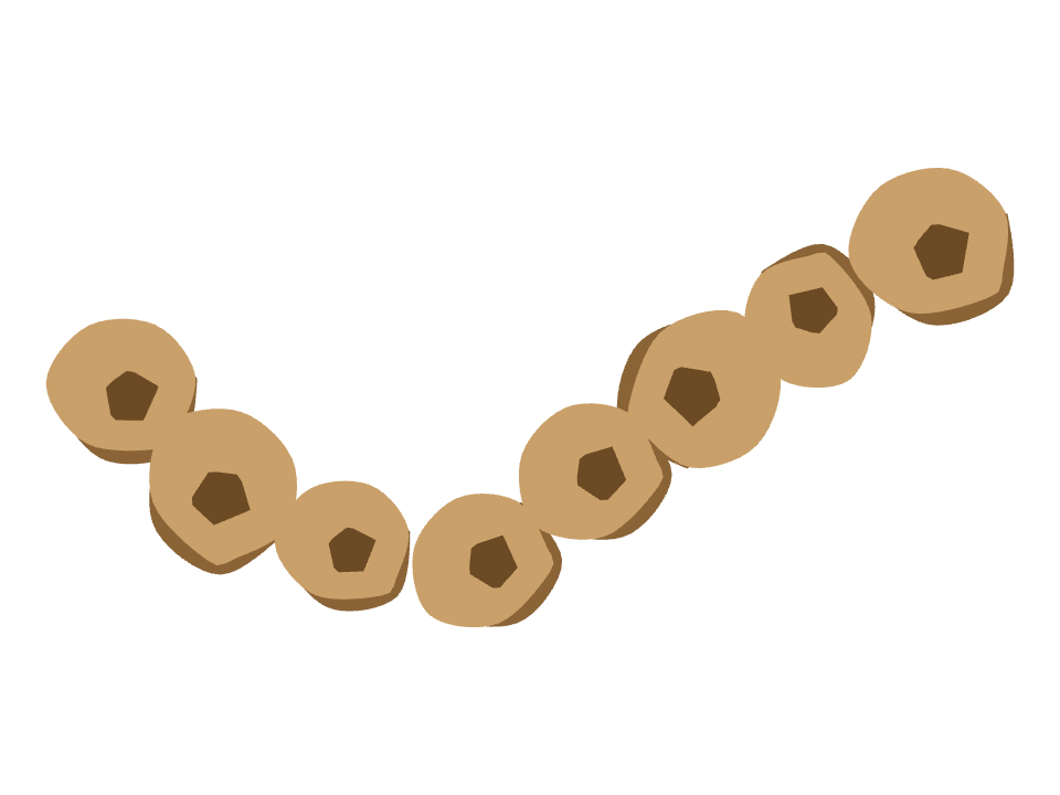 Rope Knot drawn along a curved stroke