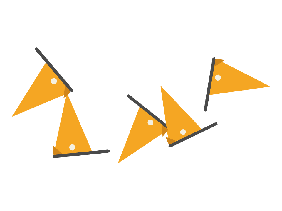Sale Flag drawn along a curved stroke