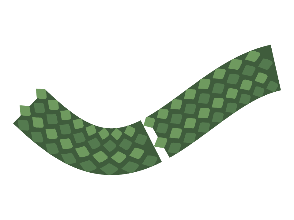 Snake Skin Texture drawn along a curved stroke