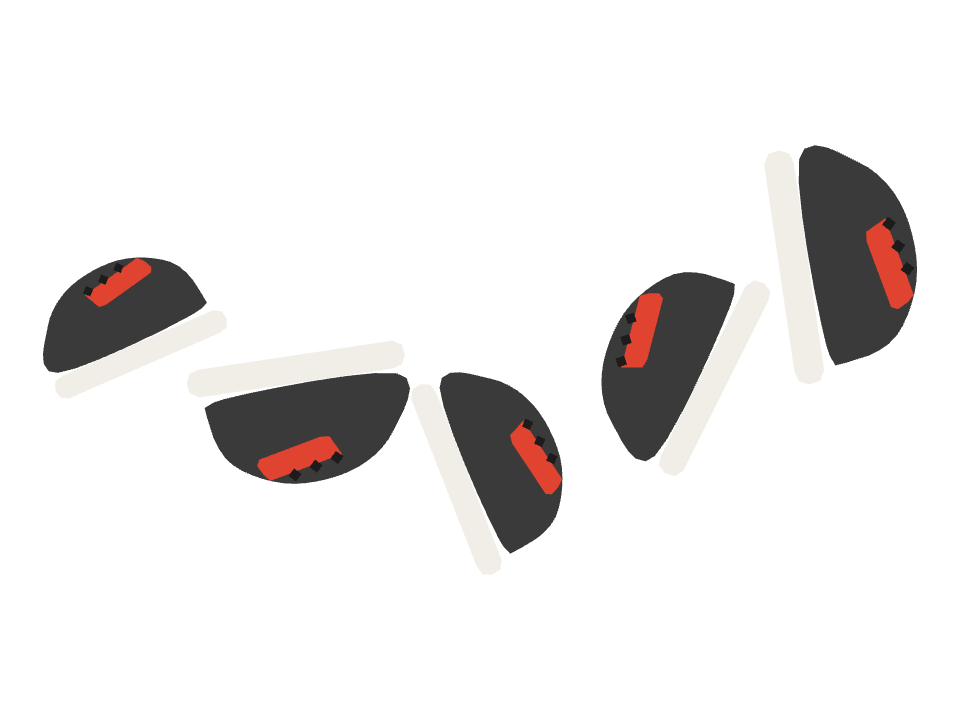 Sneaker drawn along a curved stroke