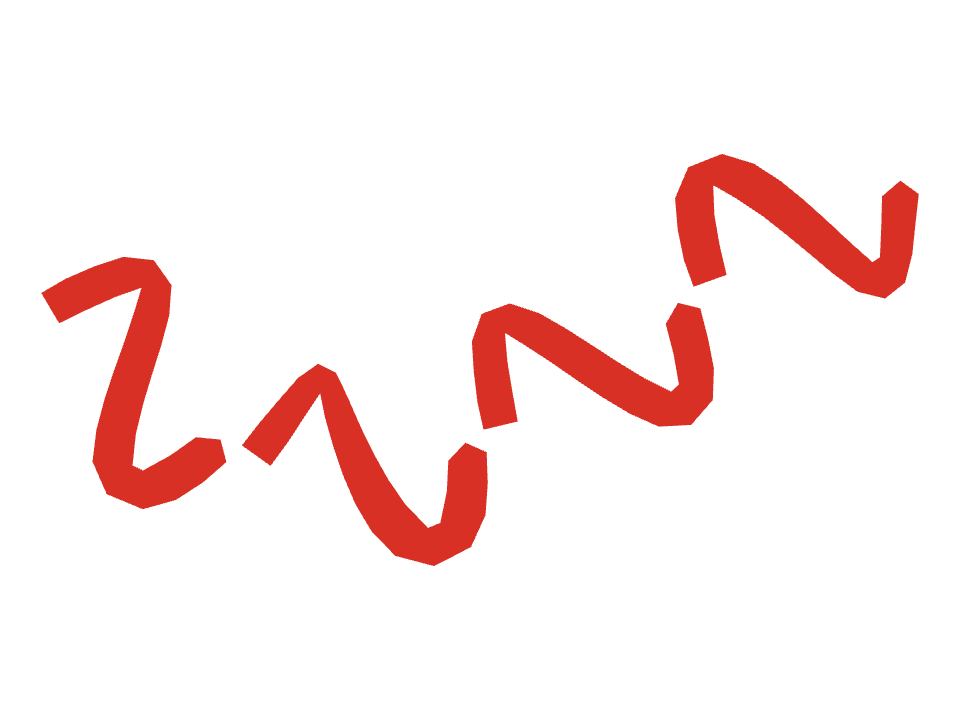 Spell squiggle drawn along a curved stroke