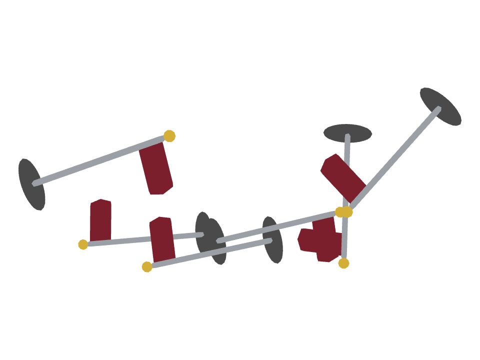 Standing Flag drawn along a curved stroke
