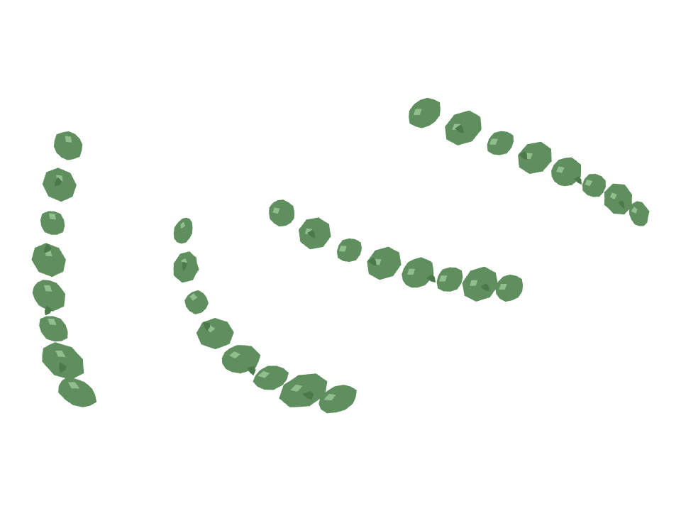 String of Pearls drawn along a curved stroke