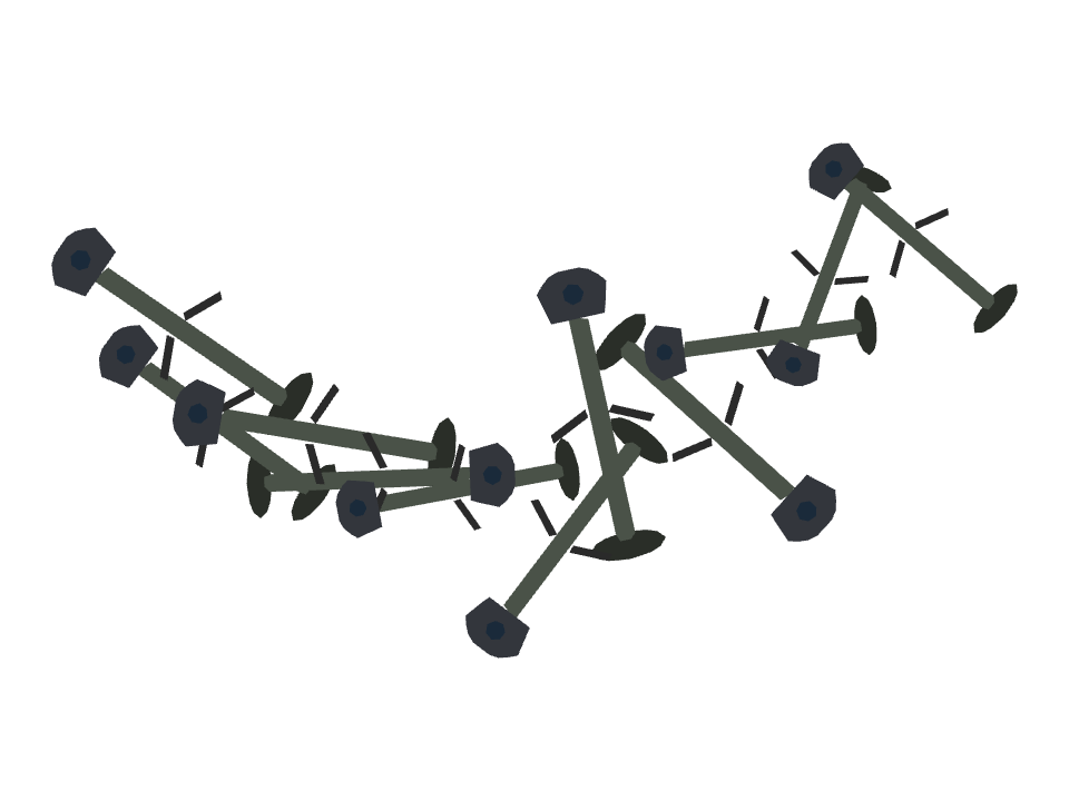 Submarine Periscope drawn along a curved stroke